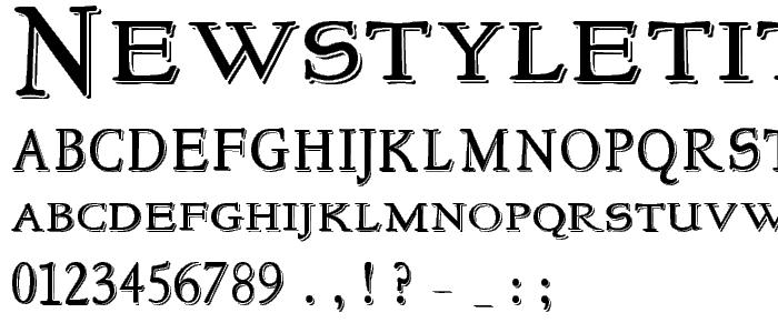 NewStyleTitling Embossed font